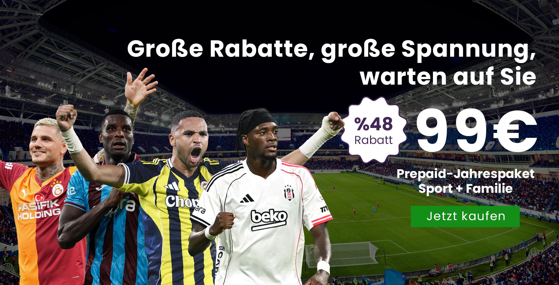 Große Rabatte, große Spannung, warten auf Sie