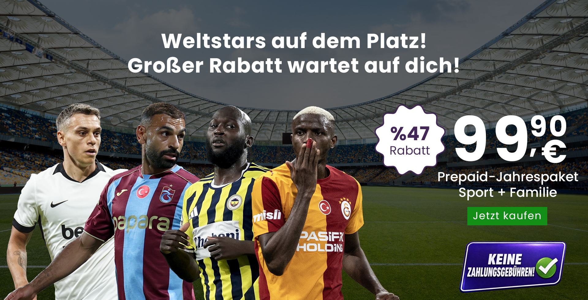 Weltstars auf dem Platz! Großer Rabatt wartet auf
