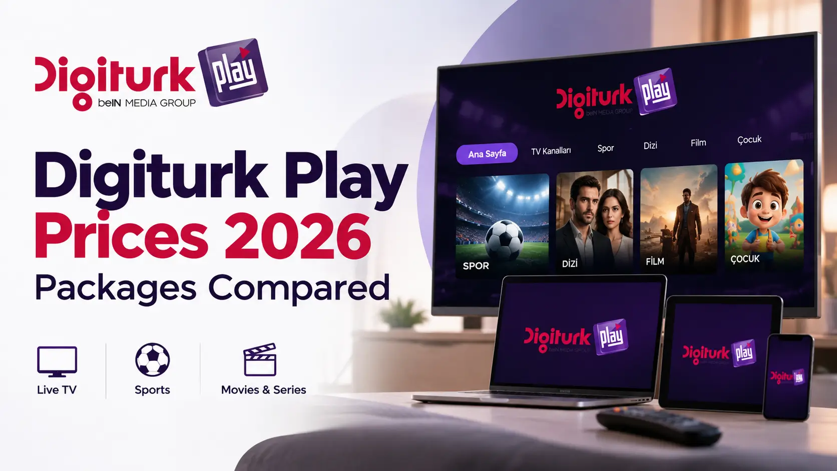 Digiturk Play Prices 2026 | Sports and Family Plans Compared