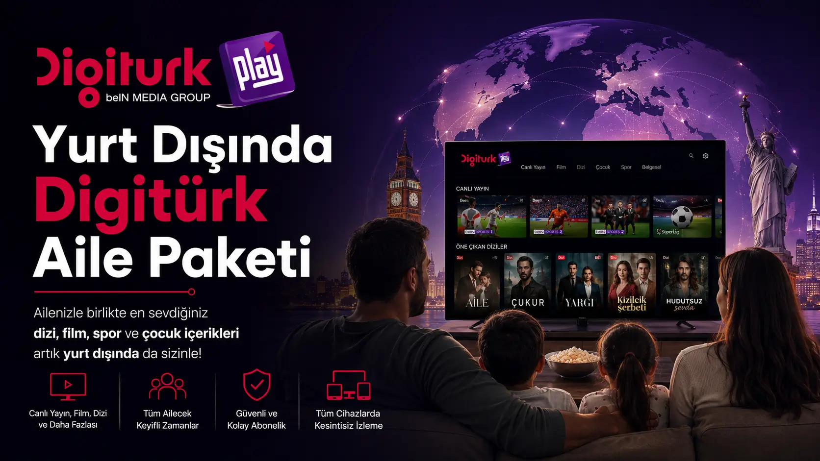Yurt Dışında Digitürk Aile Paketi